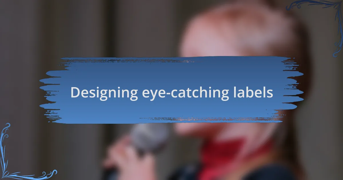 Designing eye-catching labels