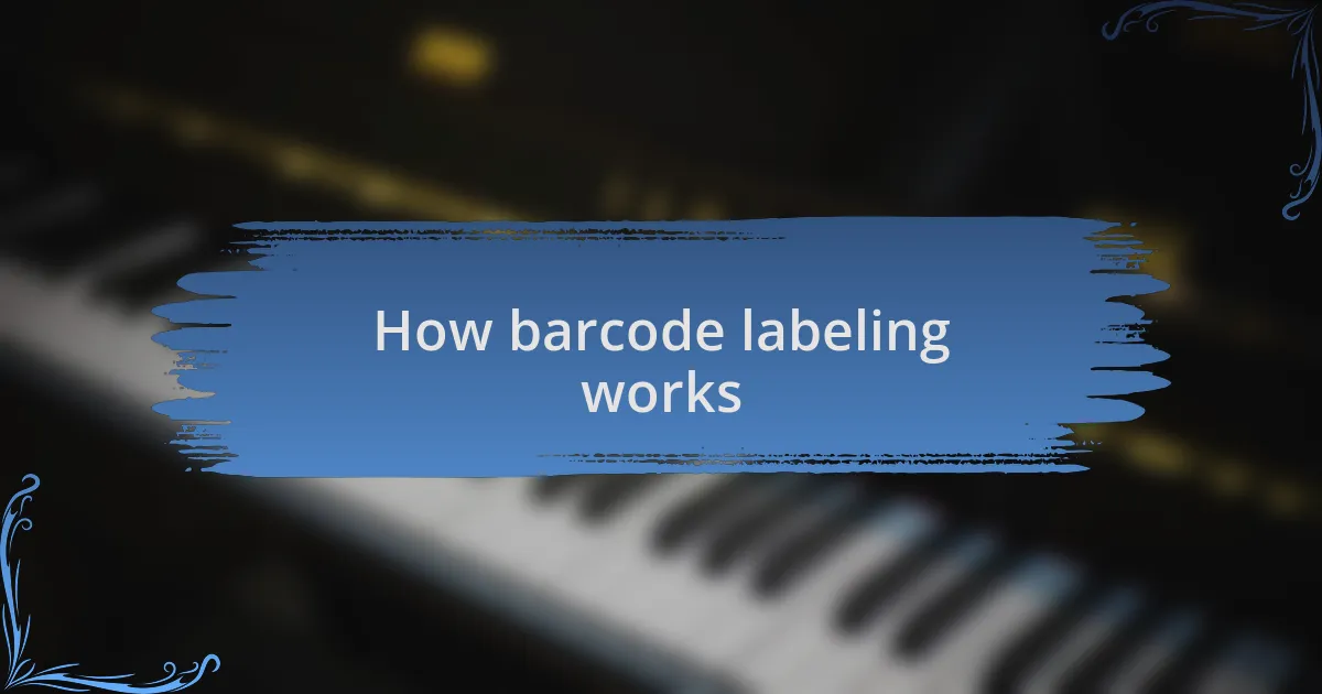 How barcode labeling works
