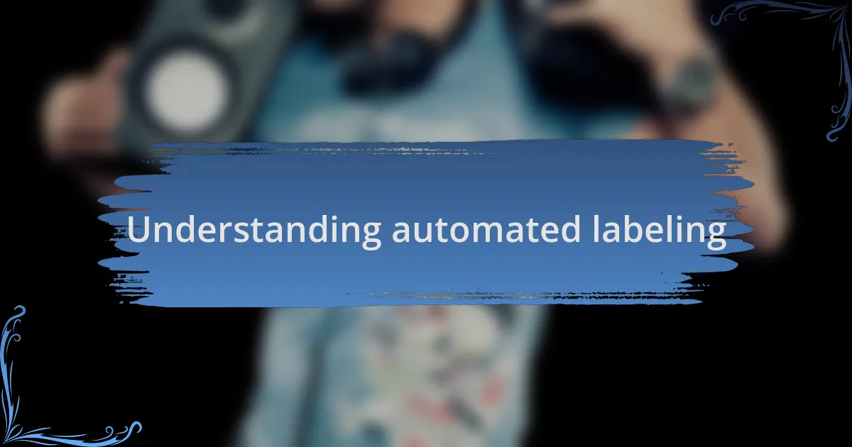 Understanding automated labeling