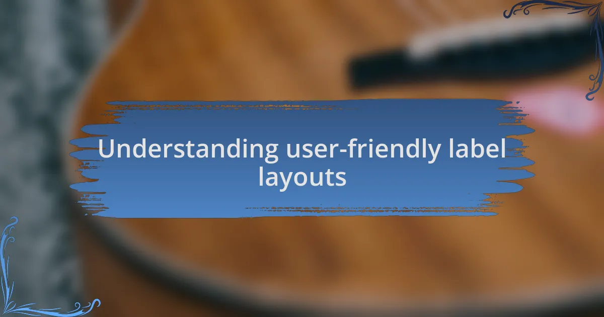 Understanding user-friendly label layouts